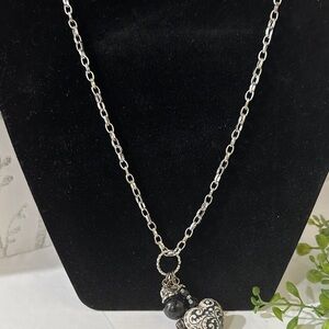 Elegant Silver Heart Pendant Necklace